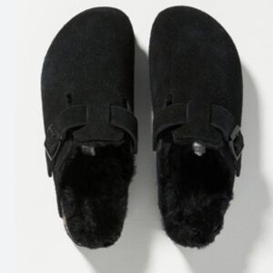 Birkenstock Shearling Lined Boston Clogs